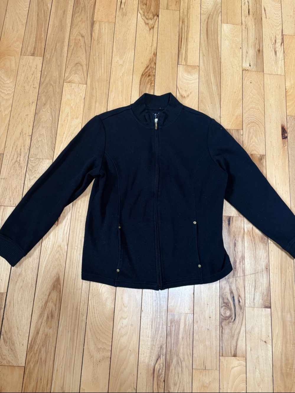 Kendra Scott Sport Black Zip-Front Jacket (medium)